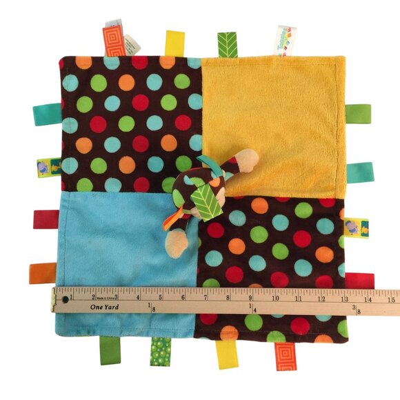 Taggies Signature Collection Mary Meyer Monkey Lovey Brown Polka Dots Satin Back - Picture 4 of 7